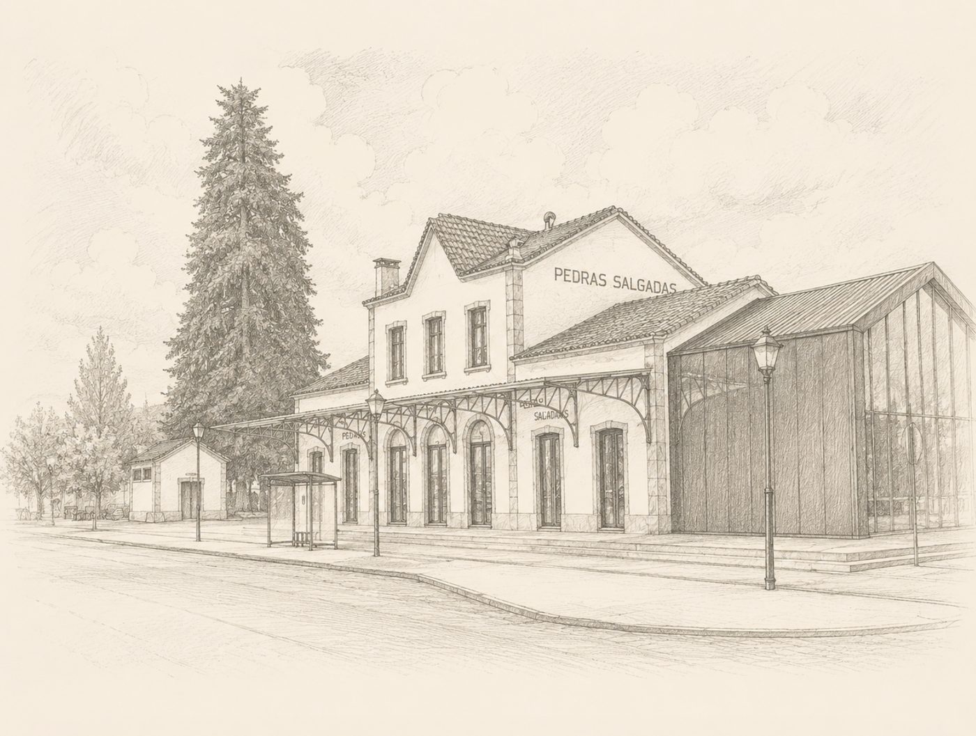 Ilustração do Pedras Salgadas Hotel